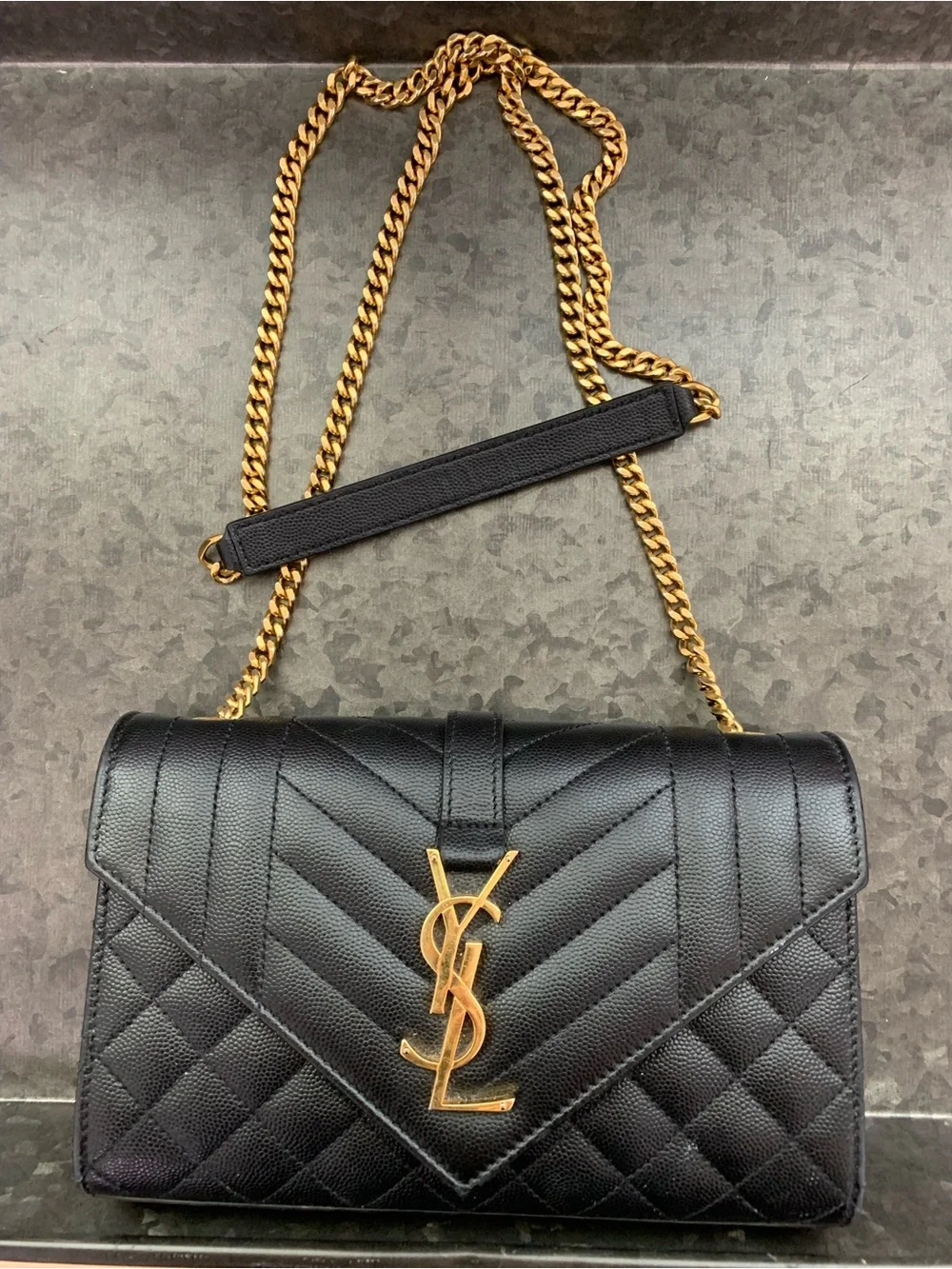 Saint Laurent YSL Envelope Purse Handbag Designer - Picture 10 of 14